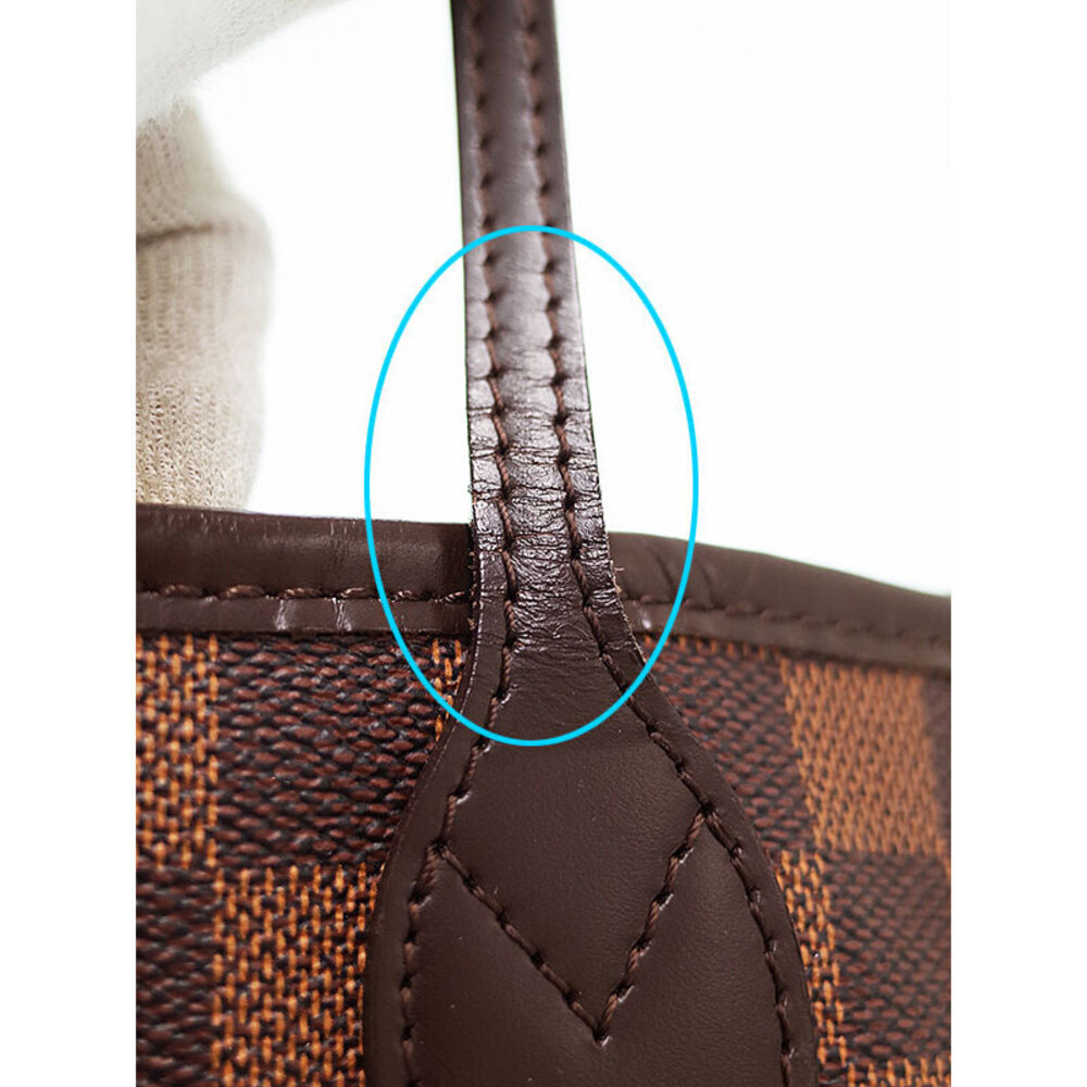 Louis Vuitton Damier Ebene Brown Neverfull Tote Bag - Picture 6 of 8